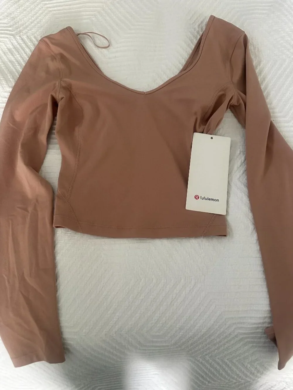 NWT Lululemon Align Long Sleeve Top Size 0 Twilight Rose